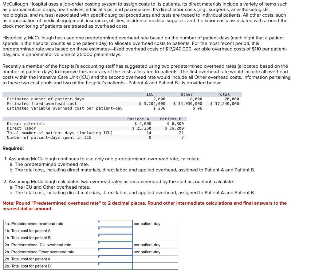 Solved Assuming McCullough Continues To Use Only One Chegg