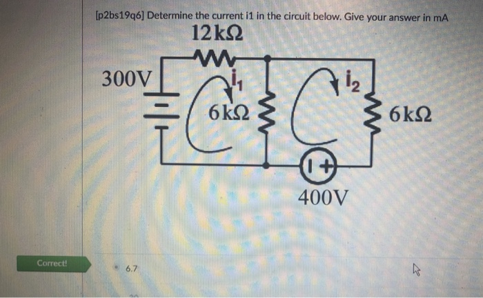 Solved Determine The Current I In The Circuit Below Give Chegg