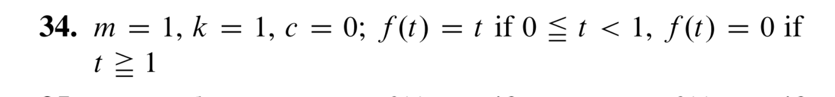 Solved Using The Form Mx Cx Kx F T And X 0 X 0 Chegg