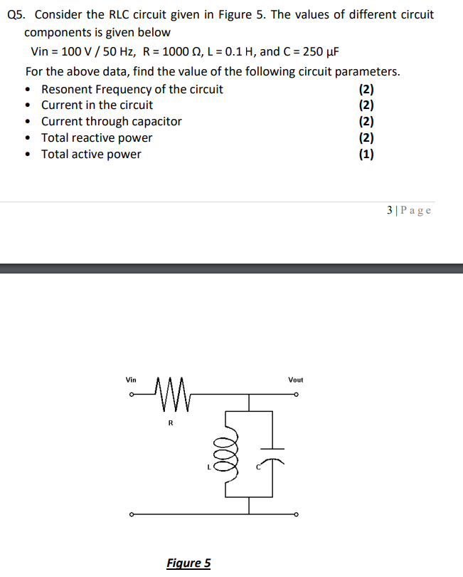 Block Diagram Of Current In An Rlc Circuit Solved B For Th