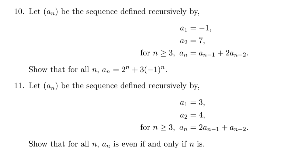 Solved Let An Be The Sequence Defined Recursively By Chegg