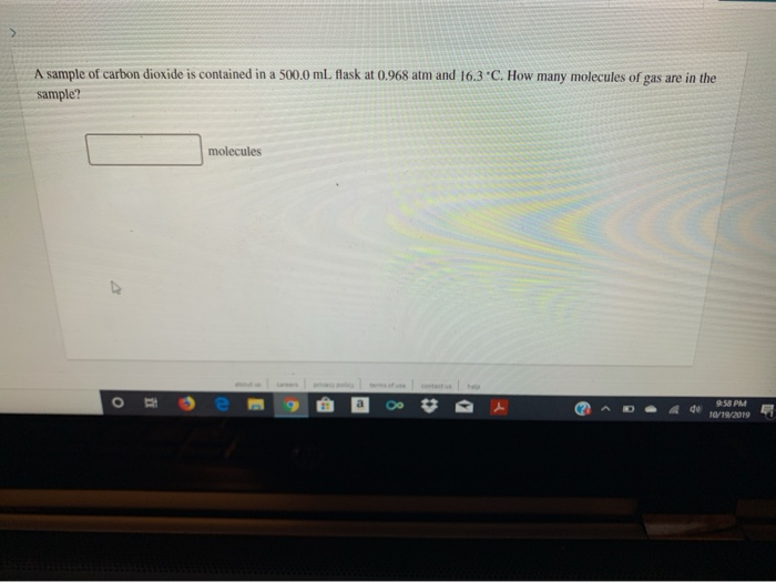 Solved A Sample Of Carbon Dioxide Is Contained In A Chegg