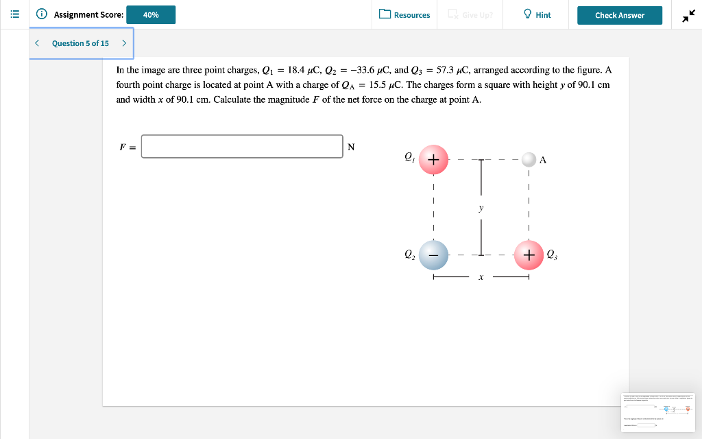 Solved Assignment Score 40 Resources Give Up Hint Check Chegg