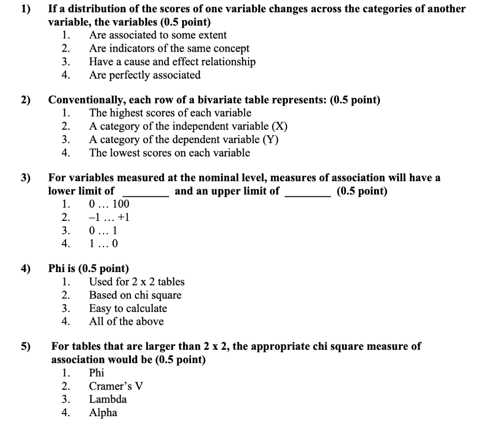 Solved 1 If A Distribution Of The Scores Of One Variable Chegg