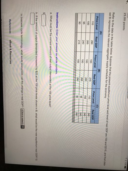 Solved Refer To The Data In The Table Below Suppose That Chegg