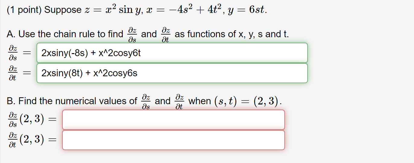 Solved Point Suppose Z X Sin Y X S T Y Chegg