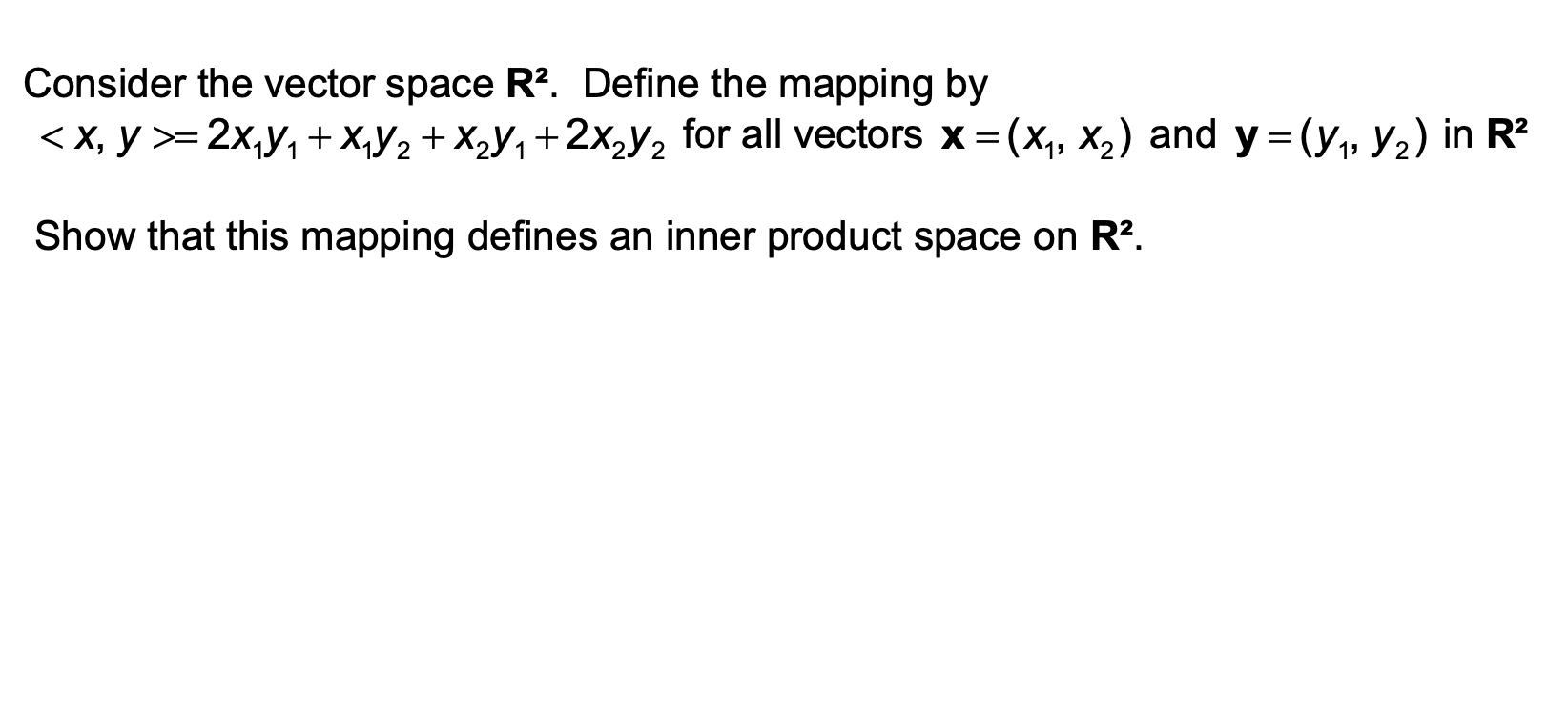 Solved Consider The Vector Space R Define The Mapping By Chegg