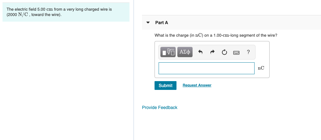 Solved The Electric Field 5 00 Cm From A Very Long Charged Chegg