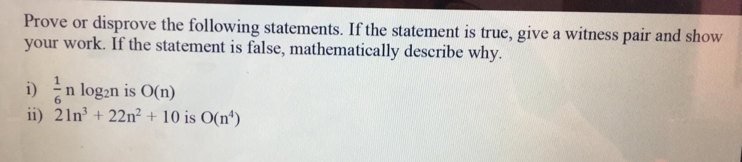 Solved Prove Or Disprove The Following Statements If The Chegg