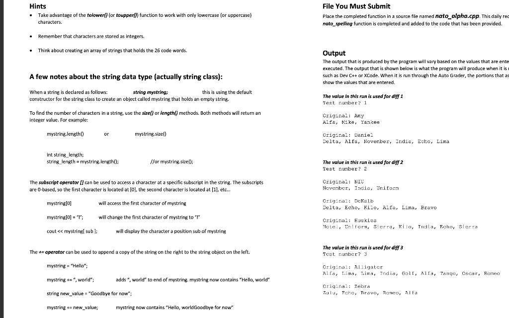 Solved Nato Ispelling Alphabet Overview For This Daily Chegg