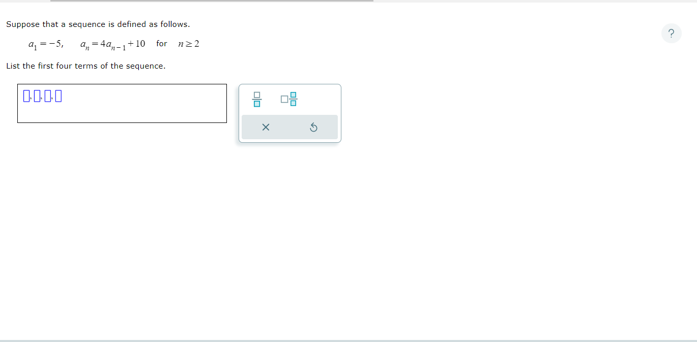 Solved Suppose That A Sequence Is Defined As Chegg