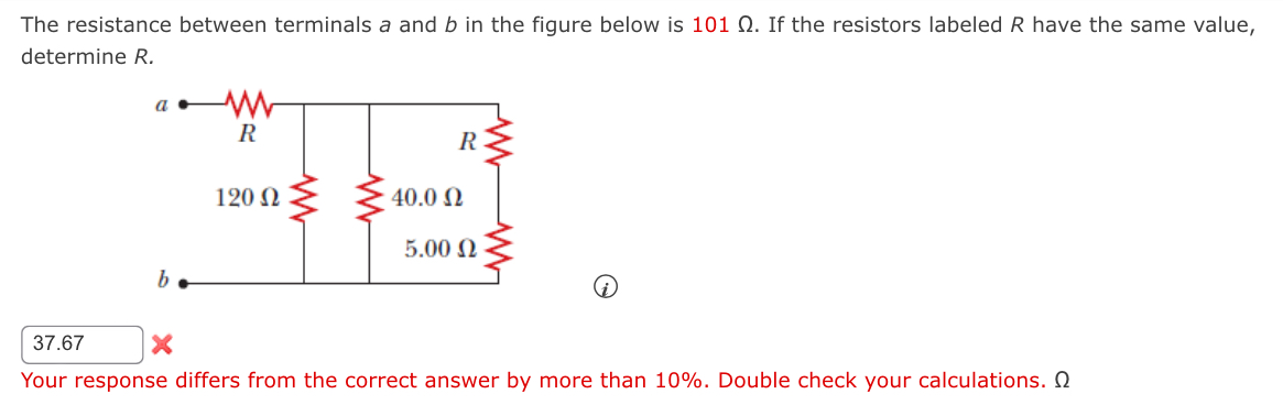 Solved The Resistance Between Terminals A And B In The Chegg