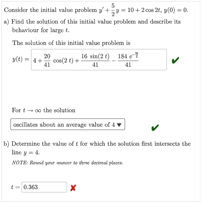 Solved Consider The Initial Value Problem Chegg