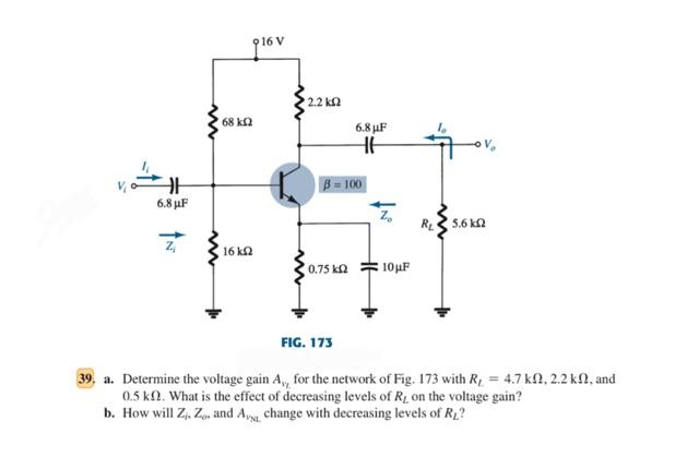 Solved Fig A Determine The Voltage Gain A V