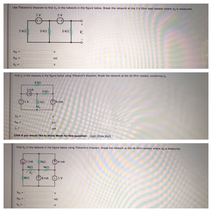 Solved Use Thévenin s theorem to find Vo in the network in Chegg