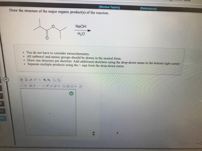 Solved Raview Toplcs Draw The Structure Of The Major Chegg