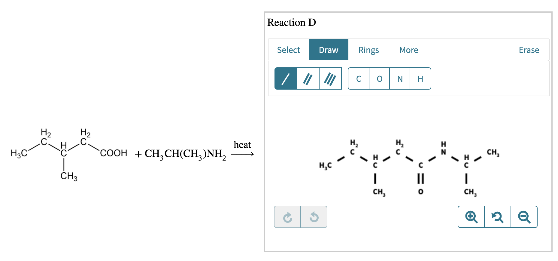 Solved Draw The Amide Formed When Isopropylamine Ch Chegg