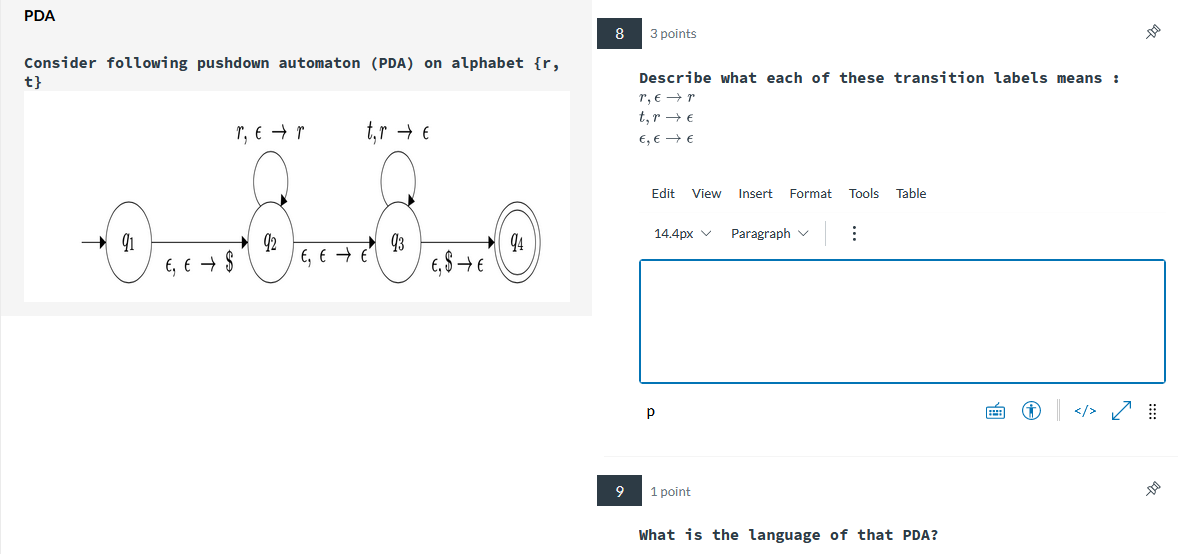 Solved Consider Following Pushdown Automaton PDA On Chegg