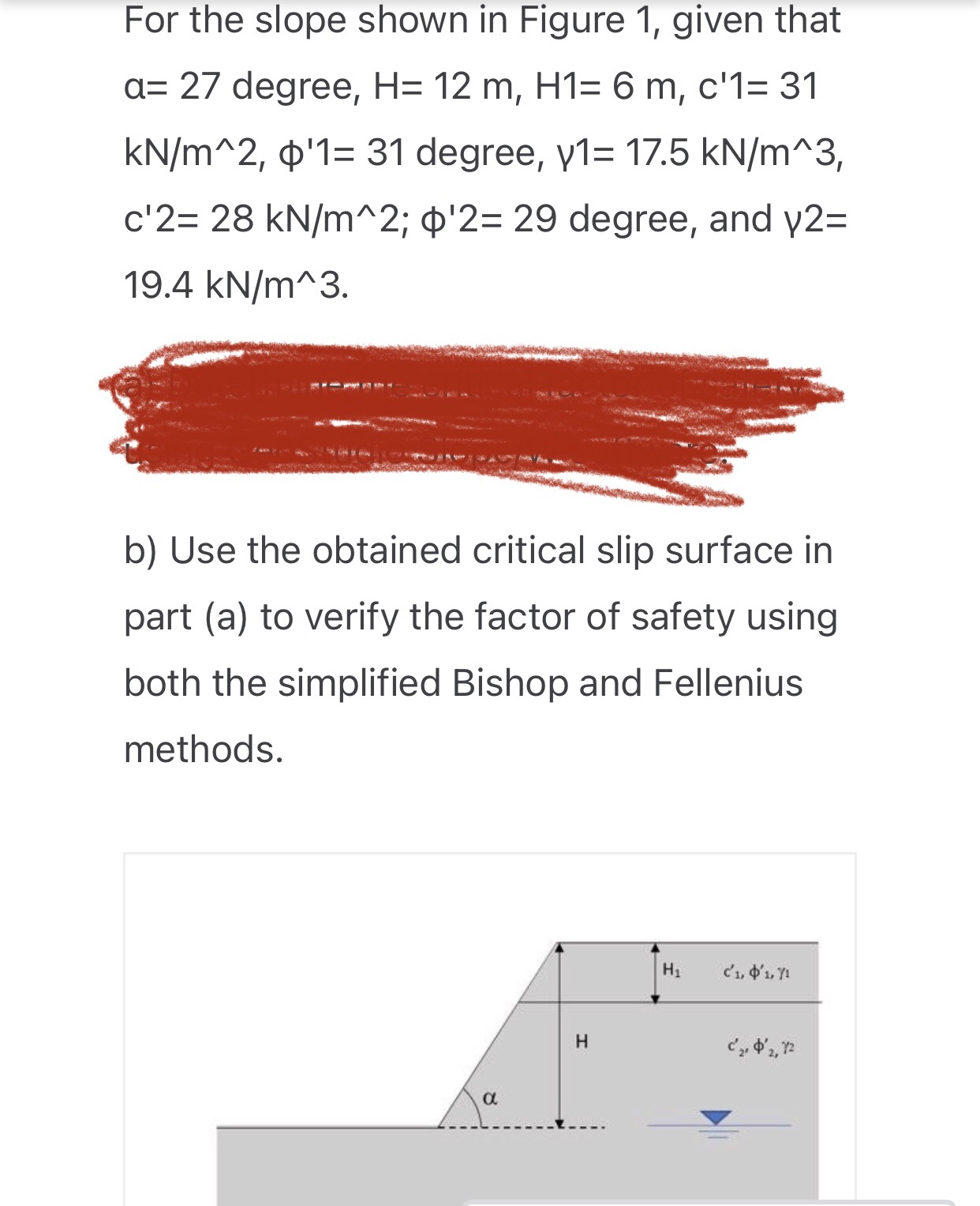 Solved For The Slope Shown In Figure 1 Given That A 27 Chegg