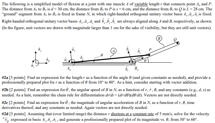 Solved The Following Is A Simplified Model Of Flexion At A Chegg