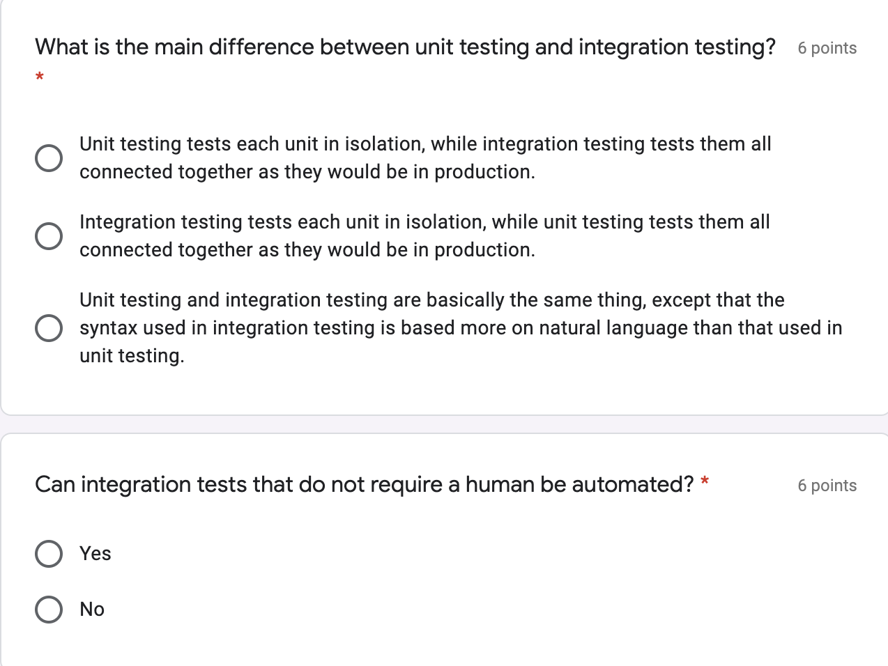 Solved What Is The Main Difference Between Unit Testing And Chegg