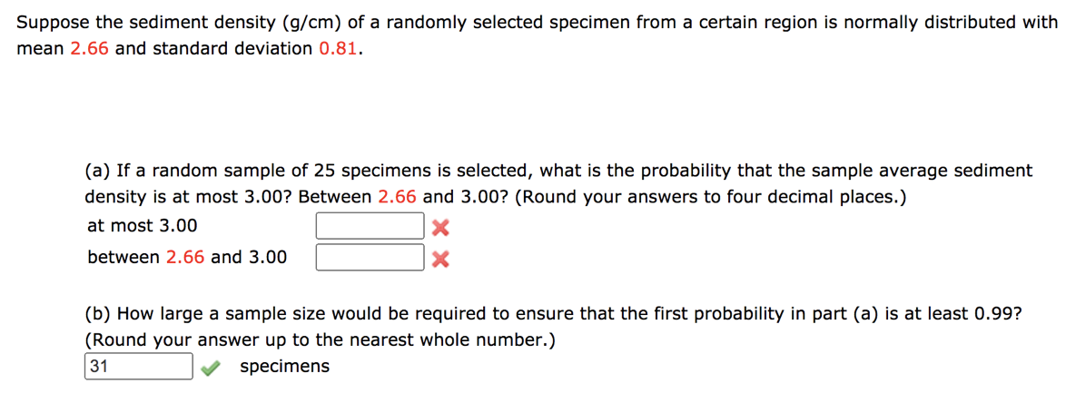 Solved Suppose The Sediment Density G Cm Of A Randomly Chegg