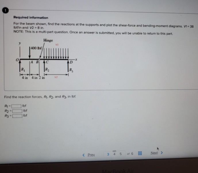 Solved Required Information For The Beam Shown Find The Chegg