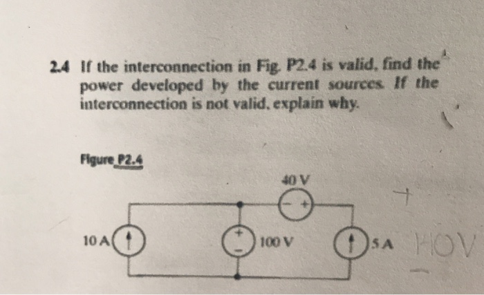 Solved If The Interconnection In Fig P Is Valid Find Chegg