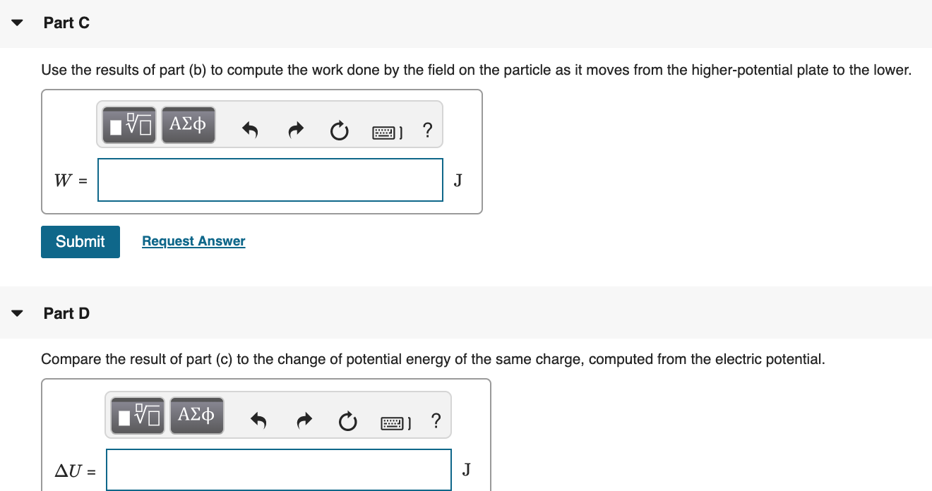 Solved Part A Two Large Parallel Metal Plates Carry Chegg