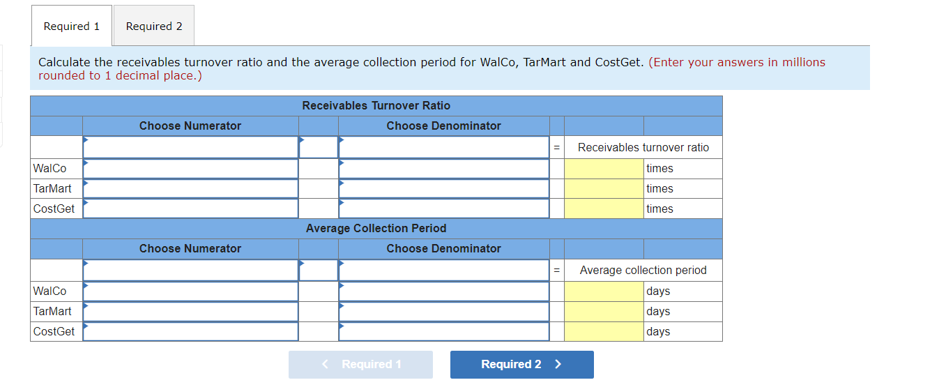 Solved Calculate The Receivables Turnover Ratio And The Chegg