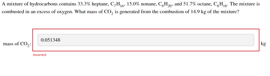 Solved A Mixture Of Hydrocarbons Contains Heptane Chegg