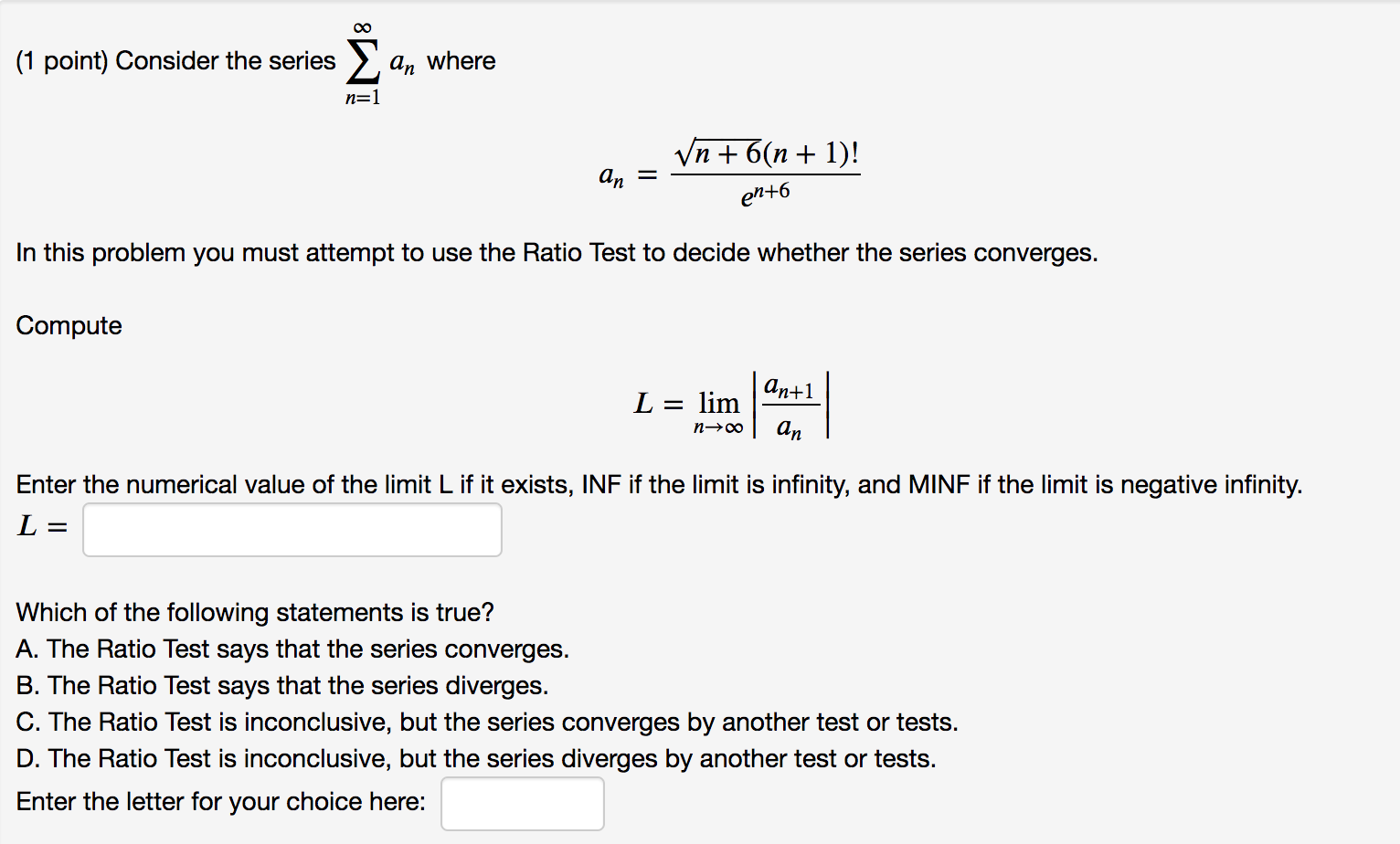 Solved Point Consider The Series N An Chegg