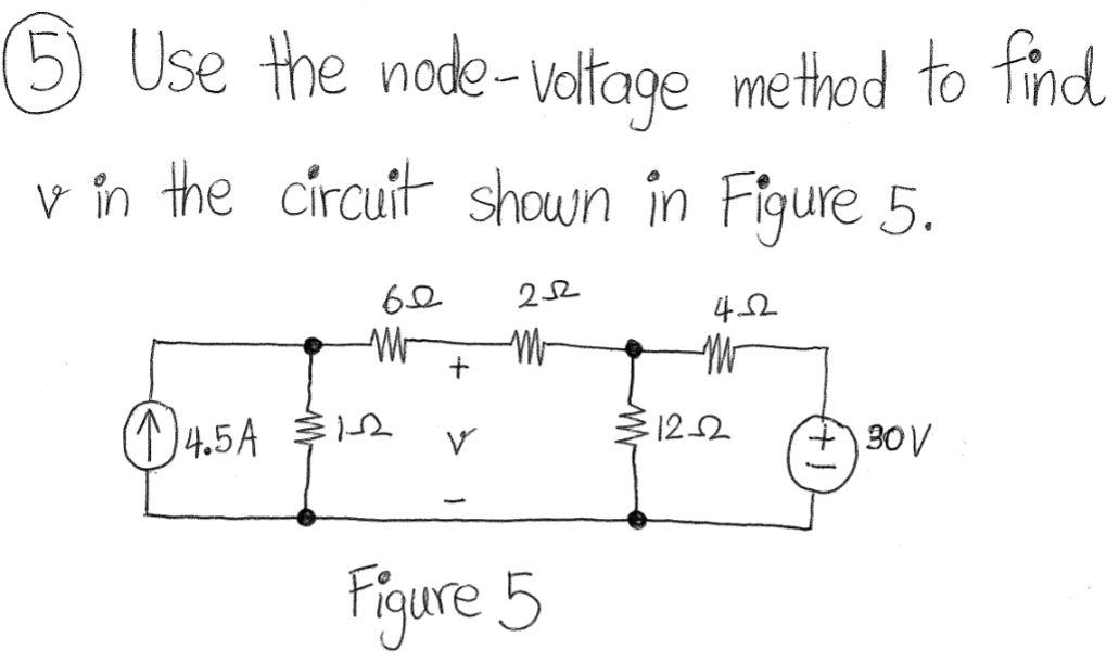 Solved 6 Use The Node Voltage Method To Find V In The Chegg