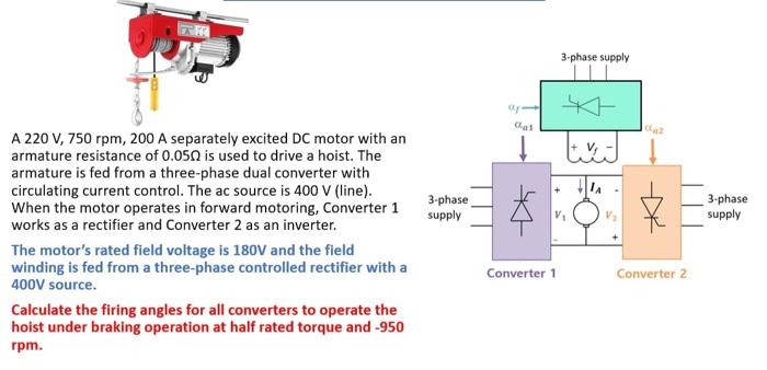 Solved A 220 V 750rpm 200 A Separately Excited DC Motor With Chegg