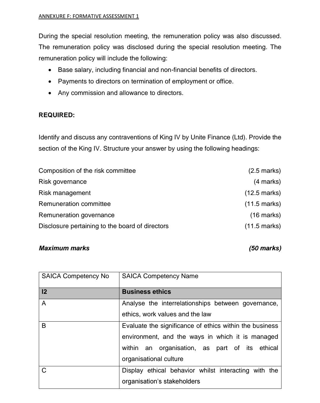 Solved Annexure F Formative Assessment Register In Which Chegg