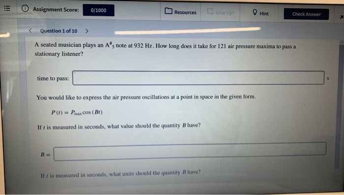 Solved Assignment Score Resources Give Up Hint Chegg