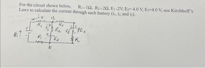 Solved For The Circuit Shown Below R R E Chegg