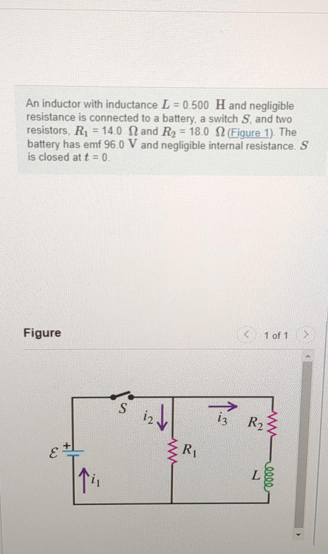 Solved An Inductor With Inductance L H And Negligible Chegg