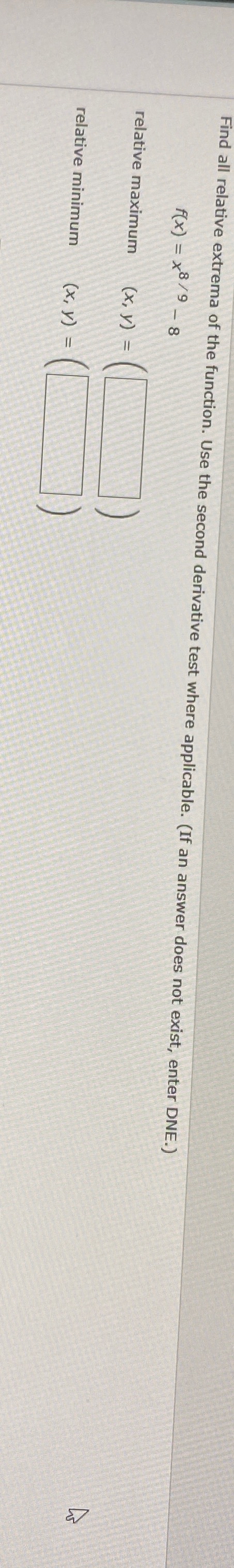 Solved Find All Relative Extrema Of The Function Use The Chegg