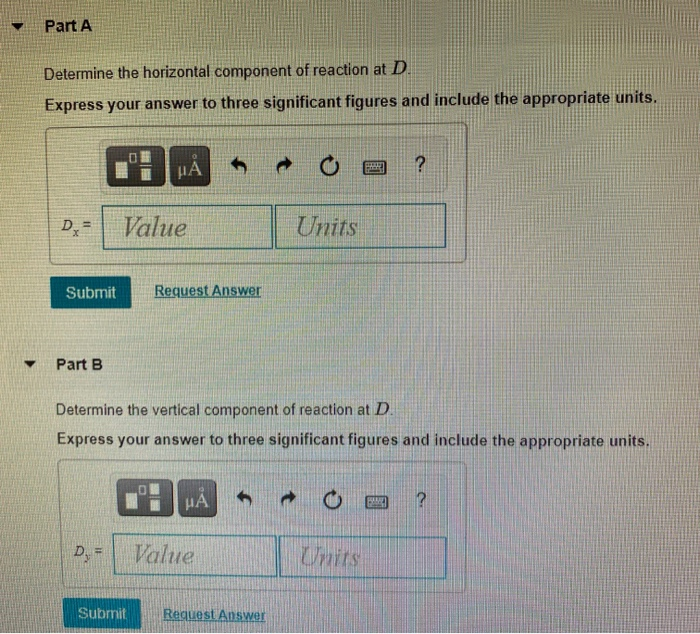 Solved Determine The Components Of Reaction At D Take That Chegg