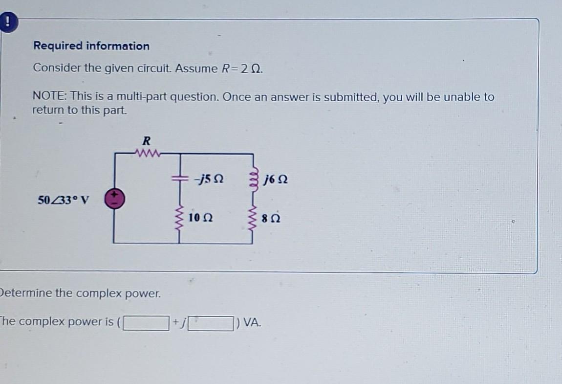 Solved Required Information Consider The Given Circuit Chegg