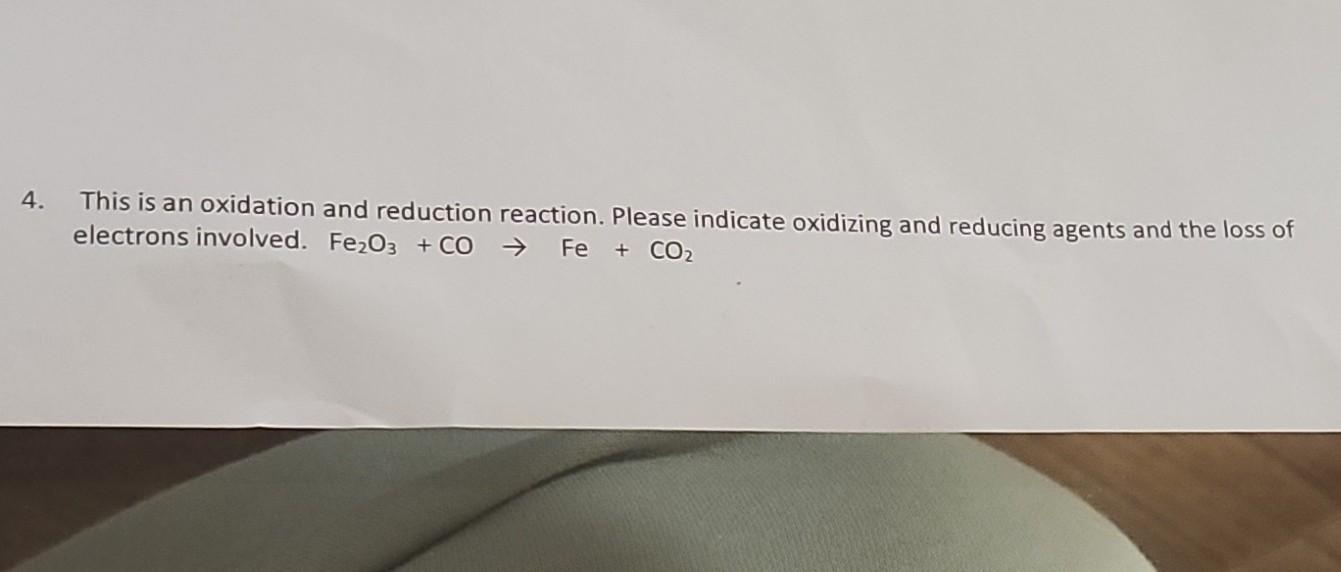 Solved This Is An Oxidation And Reduction Reaction Chegg