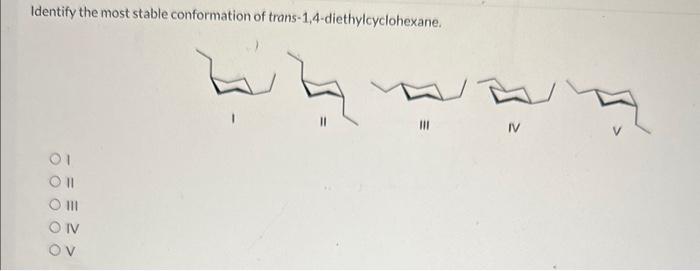 Solved Identify The Most Stable Conformation Of Chegg