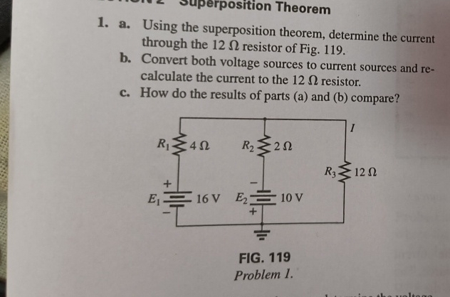 A Using The Superposition Theorem Determine The Chegg