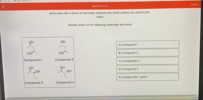 Solved Sum Quation Of Molecules With A Plane Of Symmetry Chegg