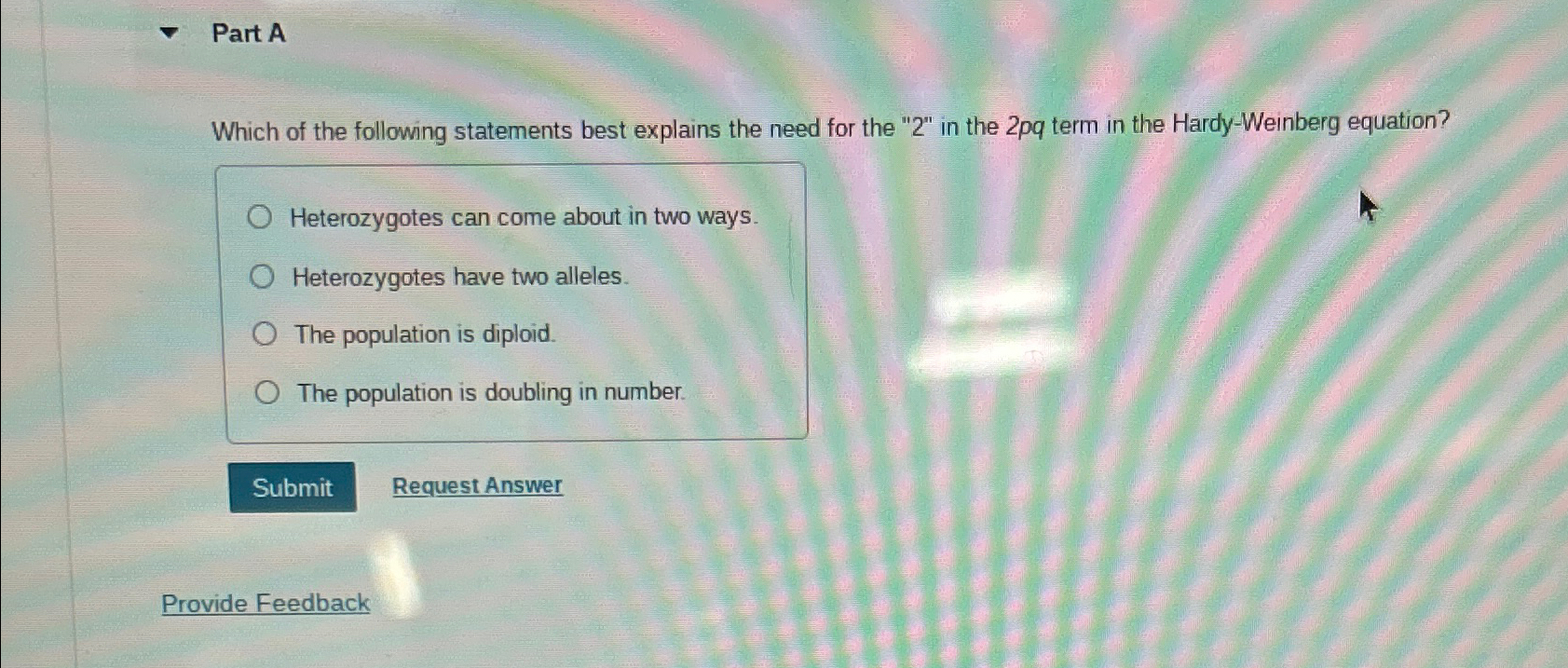 Solved Part Awhich Of The Following Statements Best Explains Chegg