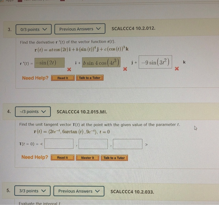 Solved Apps Points Previous Answers Scalccc Chegg