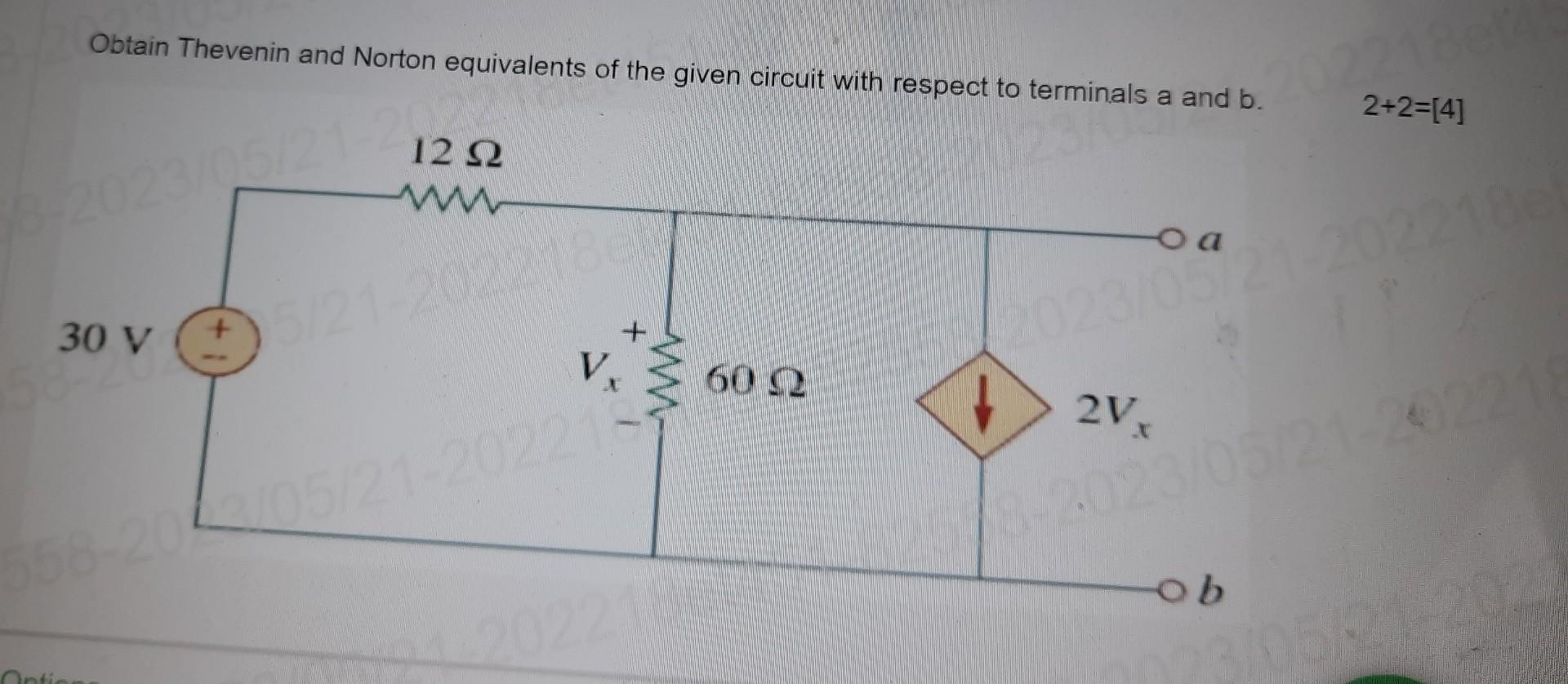 Solved Obtain Thevenin And Norton Equivalents Of The Given Chegg