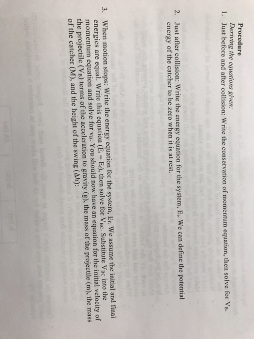 Date 1 Lab Section PRE LAB 7 The Ballistic Chegg