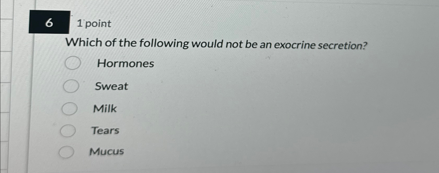 Solved 61 PointWhich Of The Following Would Not Be An Chegg